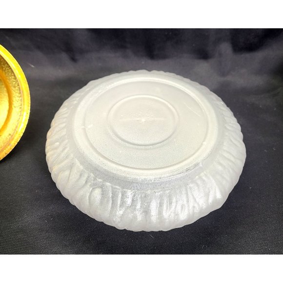 Hollywood regency style gold and glass gems dresser jar - Picture 7 of 10